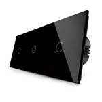 Load image into Gallery viewer, One gang, one gang, one gang touch switch (black, glass) - Springswitches