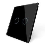 Load image into Gallery viewer, 2 gang glass panel black