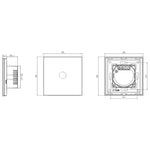 Load image into Gallery viewer, Two gang, two way touch switch (black, glass)