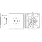 Load image into Gallery viewer, 1 frame socket, glass, white (EU)