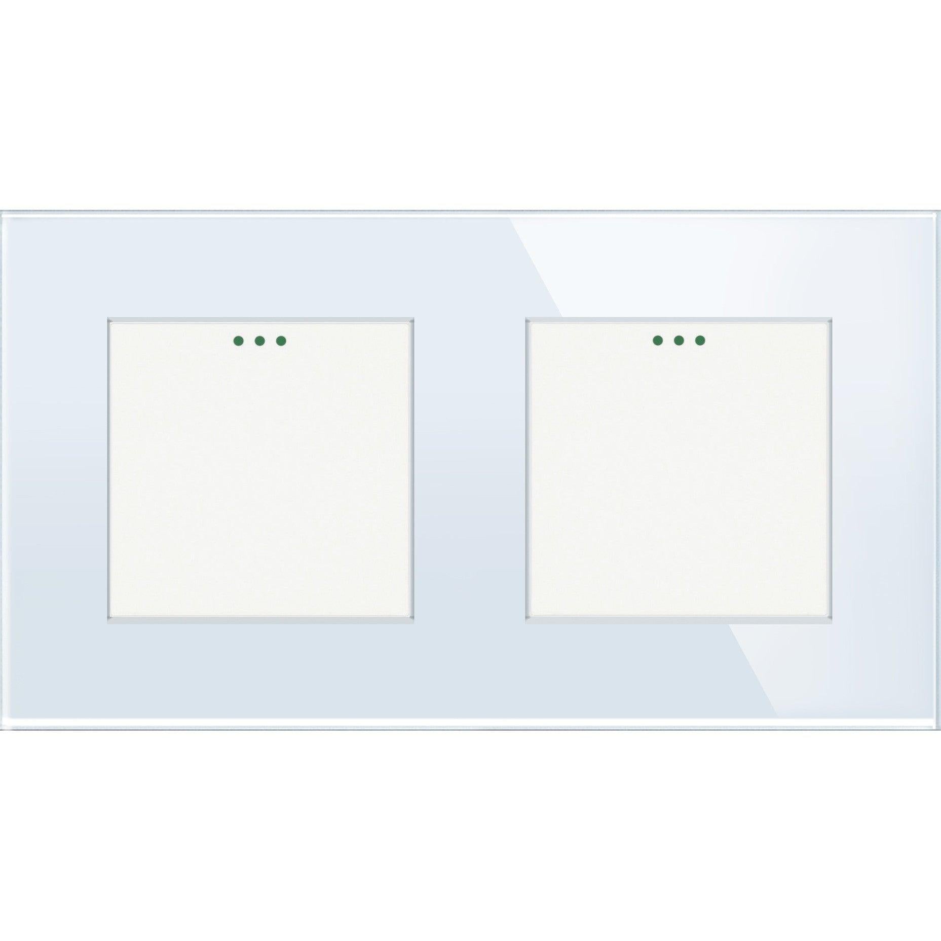 One gang, one gang, mechanical switch (white, glass) - Springswitches