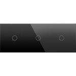 Load image into Gallery viewer, 1 gang 1 gang 1 gang glass panel black