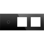 Load image into Gallery viewer, 1 gang 2 frame glass black