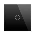 Load image into Gallery viewer, 1 gang glass panel black