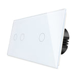 Load image into Gallery viewer, Two gang, one gang touch switch (white, glass)