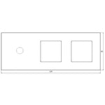 Load image into Gallery viewer, 3 gang 2 frame glass panel white
