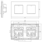 Load image into Gallery viewer, Three gang, three gang mechanical switch (white, plastic)