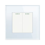 Load image into Gallery viewer, Two gang mechanical switch (white, glass)