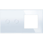 Load image into Gallery viewer, 2 gang 1 frame glass panel white