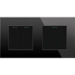 Load image into Gallery viewer, Two gang, one gang mechanical switch (black, glass)