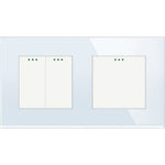 Load image into Gallery viewer, Two gang, one gang mechanical switch (white, glass)