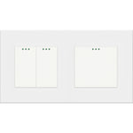 Load image into Gallery viewer, Two gang, one gang mechanical switch (white, plastic)