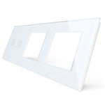 Load image into Gallery viewer, 2 gang 2 frame glass panel white