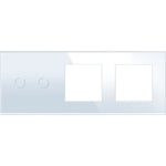 Load image into Gallery viewer, 2 gang 2 frame glass panel white
