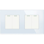 Load image into Gallery viewer, Two gang, two gang mechanical switch (white, glass)