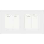 Load image into Gallery viewer, Two gang, two gang mechanical switch (white, plastic)