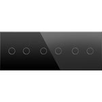 Load image into Gallery viewer, 2 gang 2 gang 2 gang glass panel black