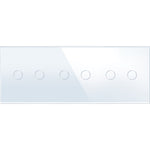 Load image into Gallery viewer, 2 gang 2 gang 2 gang glass panel white