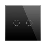 Load image into Gallery viewer, 2 gang glass panel black