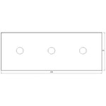 Load image into Gallery viewer, 3 gang 3 gang 3 gang glass panel black