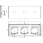 Load image into Gallery viewer, Two gang, two gang, two gang touch switch (black, glass)