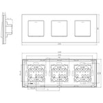Load image into Gallery viewer, Two gang, two gang, two gang mechanical switch (white, glass)