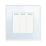 Load image into Gallery viewer, Three gang mechanical switch (white, glass)
