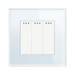 Load image into Gallery viewer, Three gang mechanical switch (white, glass)