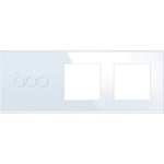 Load image into Gallery viewer, 3 gang 2 frame glass panel white