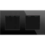 Load image into Gallery viewer, Three gang, two gang mechanical switch (black, glass)