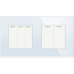 Load image into Gallery viewer, Three gang, two gang mechanical switch (white, glass)