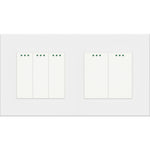 Load image into Gallery viewer, Three gang, two gang mechanical switch (white, plastic)