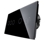 Load image into Gallery viewer, Three gang, two gang touch switch (white, glass)