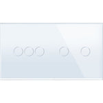 Load image into Gallery viewer, 3 gang 2 gang glass panel white