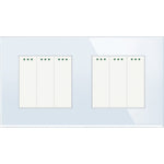 Load image into Gallery viewer, Three gang, three gang mechanical switch (white, glass)