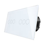 Load image into Gallery viewer, Three gang, three gang touch switch (white glass)
