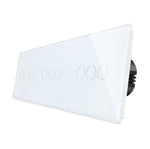 Load image into Gallery viewer, Three gang, three gang, three gang touch switch (white, glass)