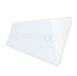 Load image into Gallery viewer, 3 gang 3 gang 3 gang glass panel white