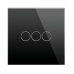 Load image into Gallery viewer, 3 gang glass panel black