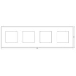 Load image into Gallery viewer, 4 frame glass white