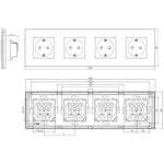 Load image into Gallery viewer, 4 frame socket, plastic, white (EU)