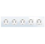 Cargue la imagen en el visor de la galería,Zócalo de 5 marcos, vidrio, blanco (UE)