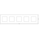 Load image into Gallery viewer, 5 frame glass black