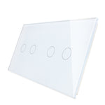 Load image into Gallery viewer, 2 gang 2 gang glass panel white