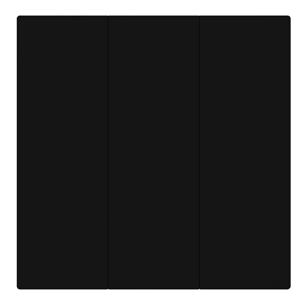 Three gang mechanical switch (black, without frames)