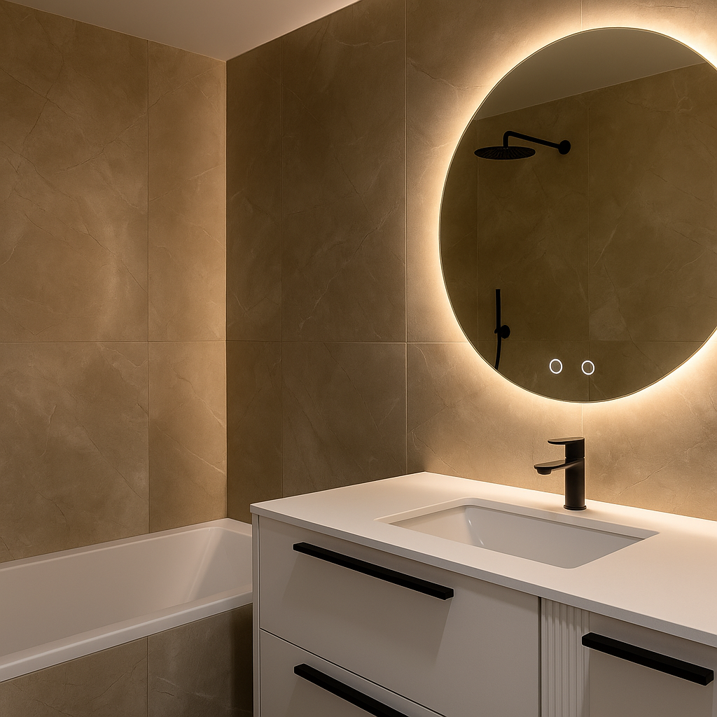 Modern LED Bathroom Mirror – 60 cm