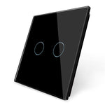 Load image into Gallery viewer, 2 gang glass panel black
