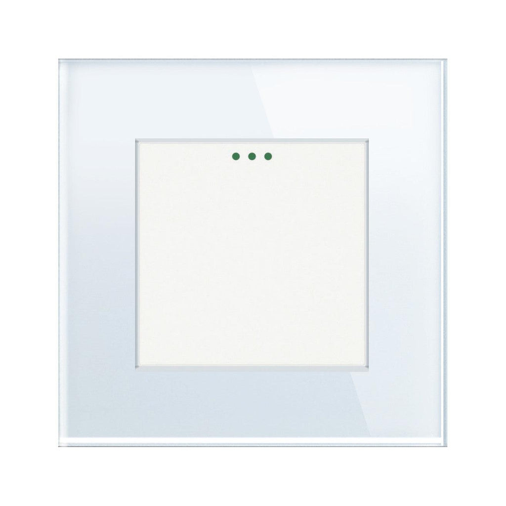 One gang mechanical switch (white, glass) - Springswitches