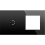 Load image into Gallery viewer, 1 gang 1 frame glass panel black

