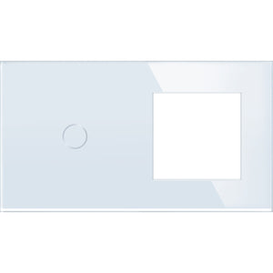 1 módulo 1 marco panel de vidrio blanco